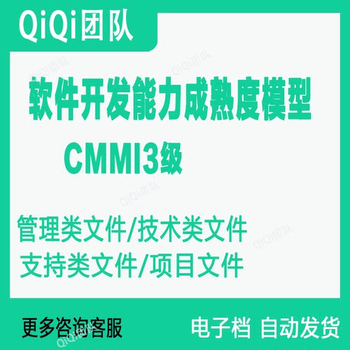 CMMI3标准文档项目管理规范软件系统规划需求配置开发立项模板