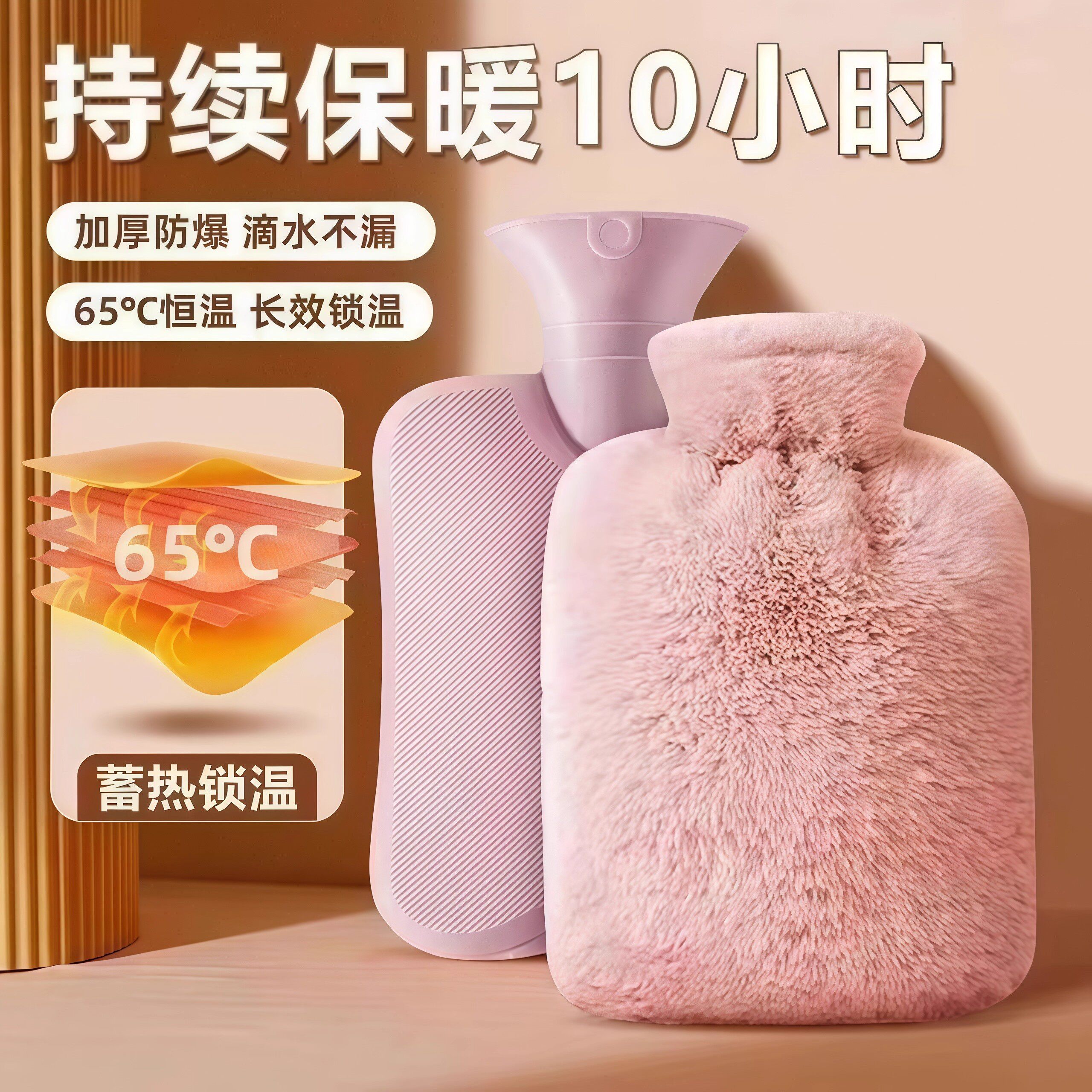 热水袋暖水袋注水热敷袋热敷专用暖手袋被窝专用女生用暖宝宝