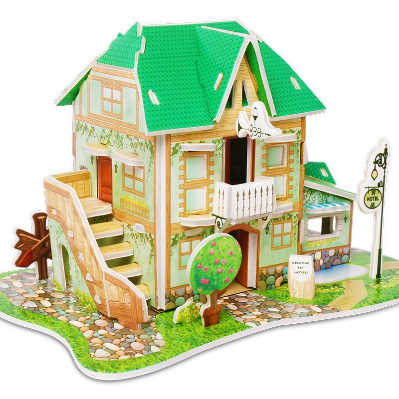 3d立体拼图儿童益智积木玩具3-6-8岁幼儿园男女孩diy纸质房子模型|ruв категории игрушка/коляска/головоломка/блоки/модель, бусы/головоломка/в паре/демонтаж/бить игрушки, головоломка/деревоплита - от Buy2taobao.com для оказания профессиональной услуги покупки агента Taobao