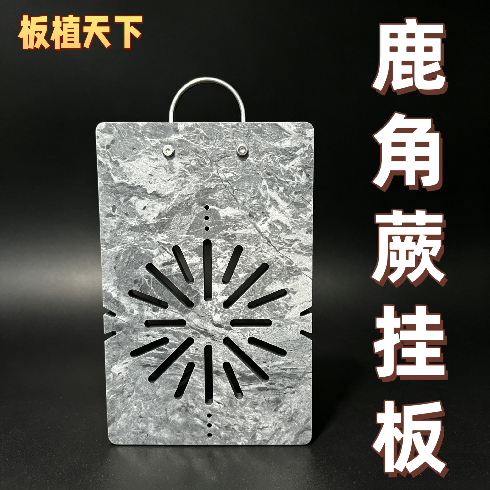 鹿角蕨挂板网红款大理石纹挂板热植板洞洞板植鹿角蕨高端挂板