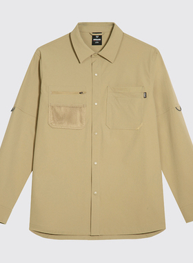 诺诗兰男长袖翻领春夏户外露营防泼水百搭外套休闲衬衫NWSDT5206S