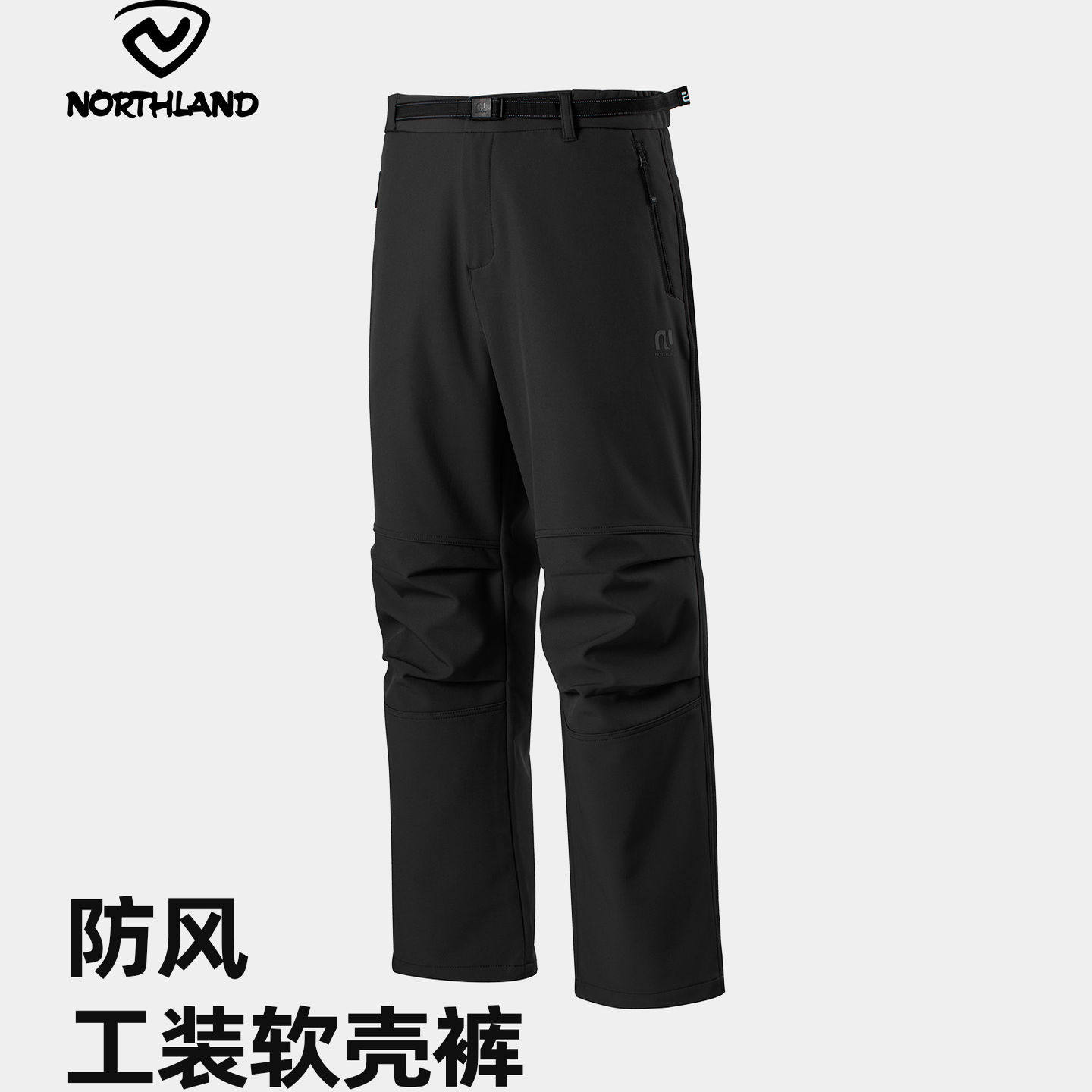 诺诗兰男式2025秋冬新款防泼水休闲长裤软壳裤NXPFN0900S