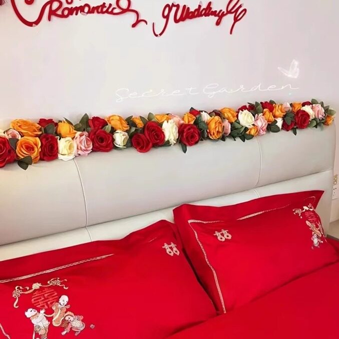 仿真玫瑰绢花藤蔓婚礼花藤条装饰仿真花