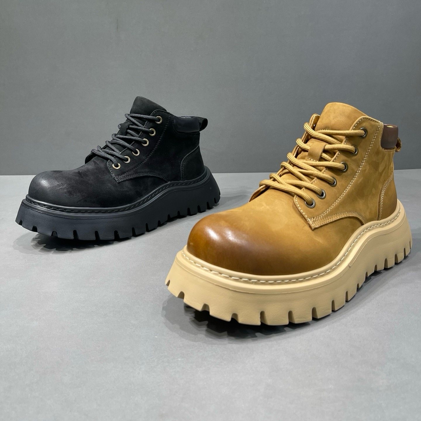 枫之时尚冬季厚底增高工装短靴舒适男士户外不臭脚牛皮个性马丁靴,流行男鞋,马丁靴,淘宝优惠券,粉丝福利购,淘宝优惠卷