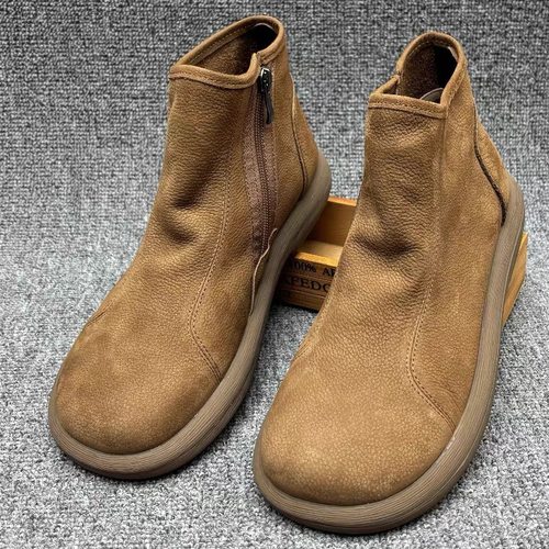 2026男士牛皮加绒不臭脚切尔西靴