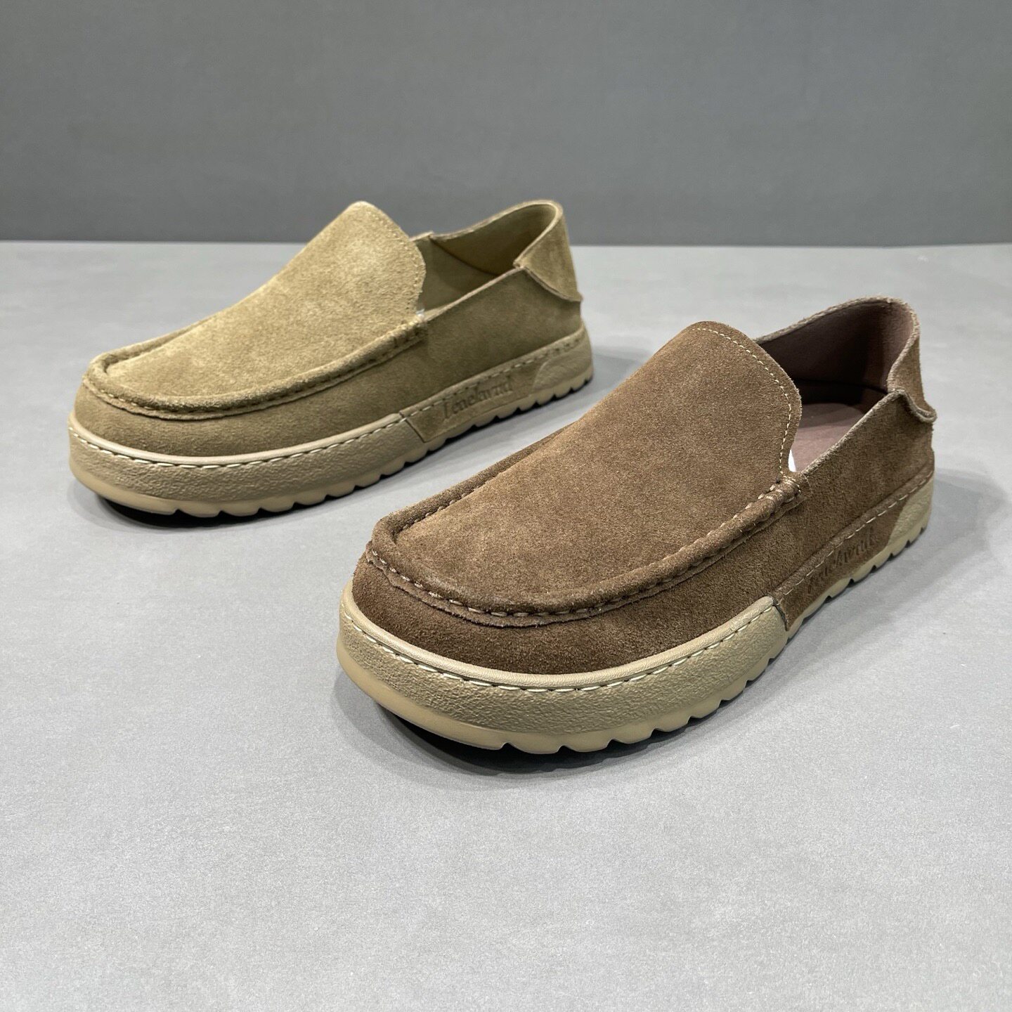 枫之时尚夏天一脚蹬厚底增高复古懒人鞋轻便软面软底牛皮男乐福鞋