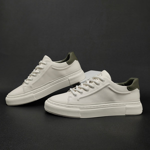 枫之时尚秋季男士运动休闲鞋纯色舒适透气小清新简约百搭牛皮板鞋
