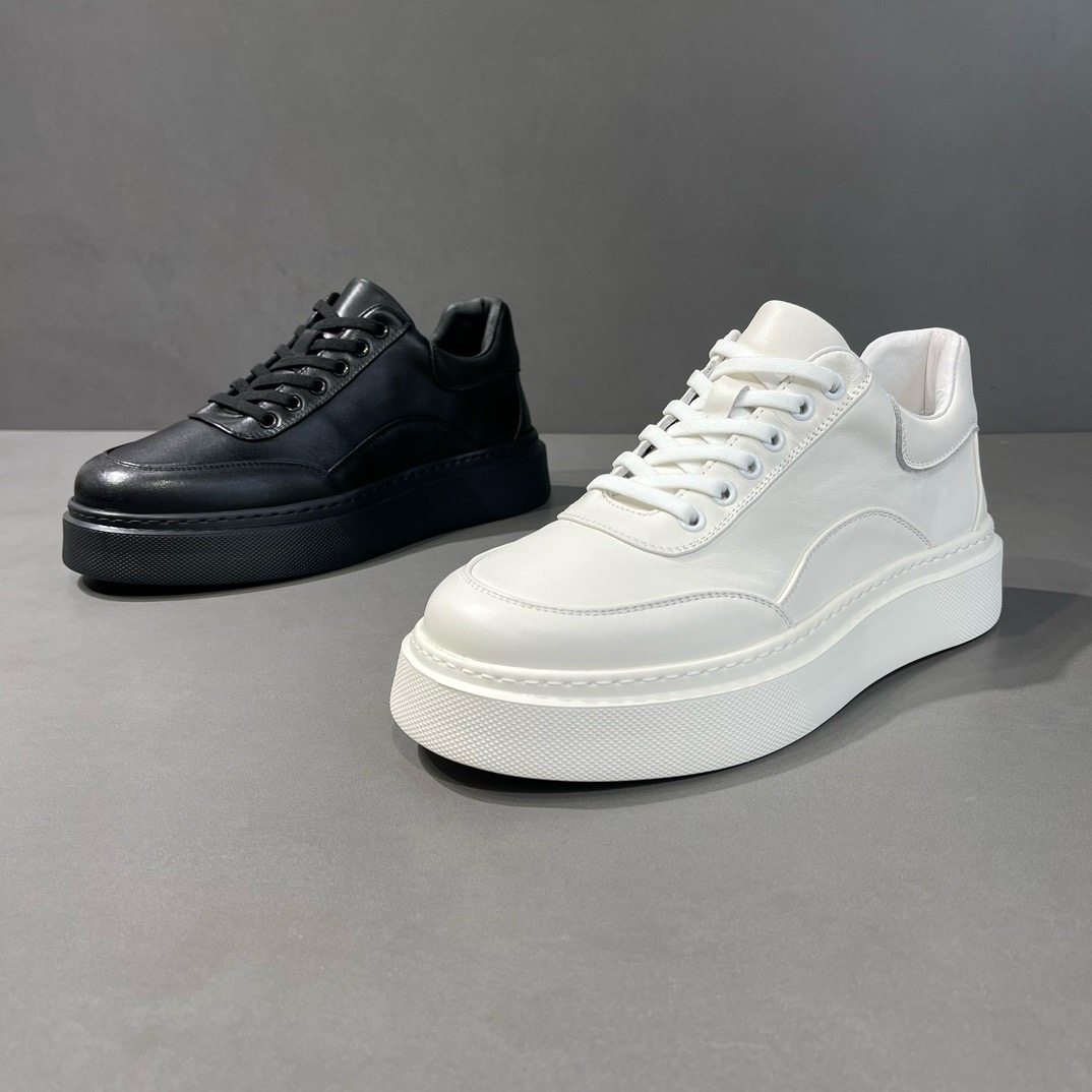 枫之时尚新款秋季厚底增高小白鞋舒适透气简约百搭牛皮网红男板鞋,流行男鞋,休闲板鞋,淘宝优惠券,粉丝福利购,淘宝优惠卷