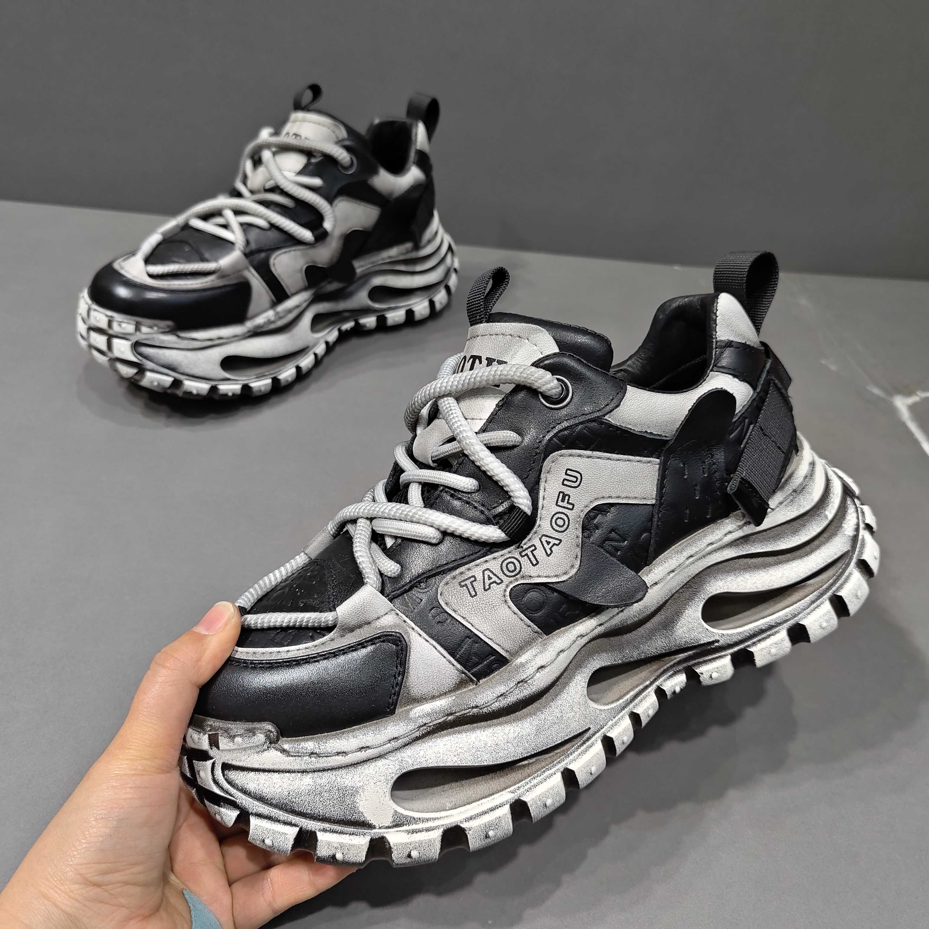 枫之时尚早春厚底增高休闲鞋街拍朋克轻奢小众牛皮个性男士老爹鞋,流行男鞋,老爹鞋,淘宝优惠券,粉丝福利购,淘宝优惠卷