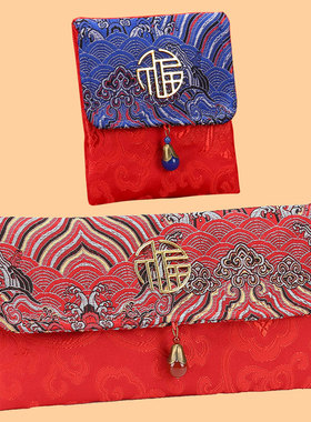 2026马年新年过年压岁钱大红包袋爸妈宝宝孙子孙女万元布艺利是封