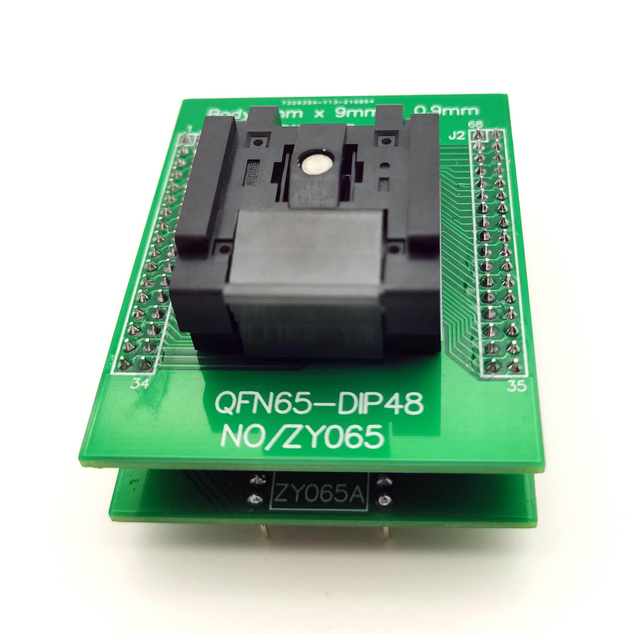 ZY065A 编程座 烧录座 IC插座 QFN64 MLF64 广州致远电子原装正品