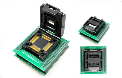 ZY500M 烧录座 烧录 编程座 周立功SMARTPRO专用适配器 QFP144