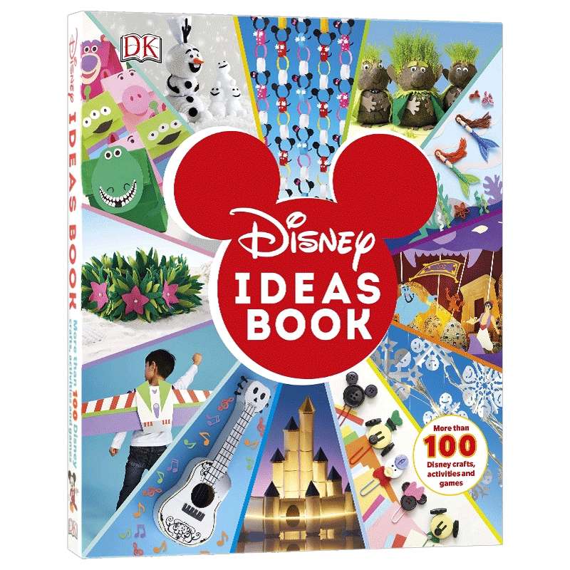 Disney Ideas Book 英文原版 DK迪士尼创意书 迪士尼儿童手工制作 活动 游戏指南 儿童游戏互动书 智力开发 精装英文版英语书