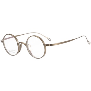 日本约翰列侬纯钛小圆框民国复古男女款眼镜框轻小脸高度数眼镜架