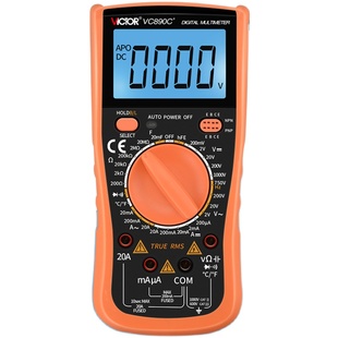 胜利家用数字万用表VC890C+数显式高精度自动电工万用表笔VC890D