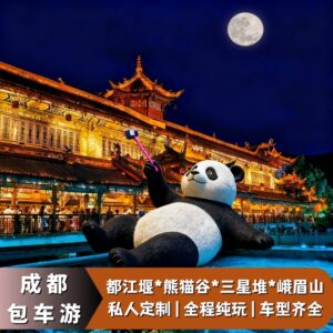 【成都包车】都江堰熊猫谷青城山三星堆乐山大佛峨眉山旅游带司机