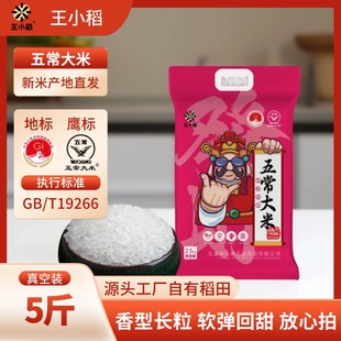 王小稻五常大米东北大米黑龙江产地发货农户种植软糯香甜 5斤 包邮