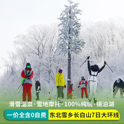 10人团哈尔滨雪乡旅游小团东北长白山亚布力飞猪纯玩7天6晚跟团游