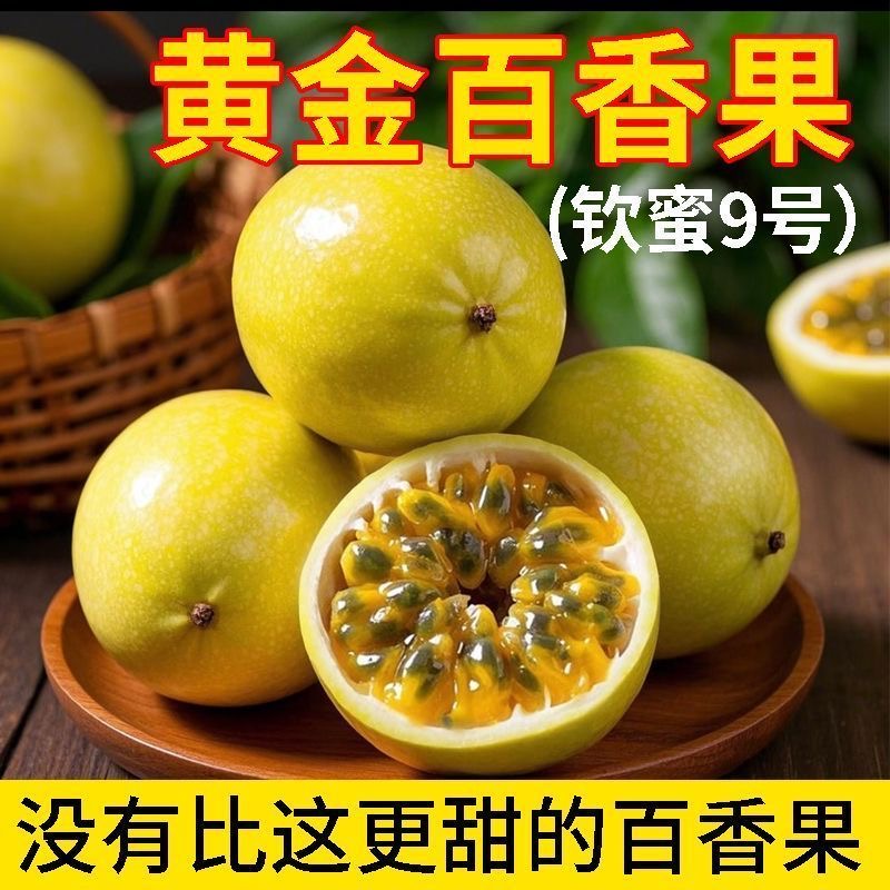 广西钦蜜9号黄金百香果广西百香果5斤水果当季整箱钦蜜黄金果