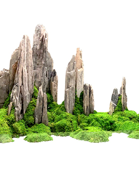 峰石斧劈石假山造景美空