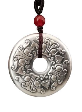 纯银招财貔貅吊坠男士项链