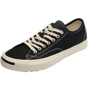 马登开口笑帆布鞋子男士2026新款高级感潮流百搭透气休闲板鞋