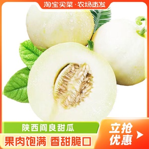 阎良甜瓜4-5斤装果肉饱满脆甜小香瓜蜜瓜整箱包邮