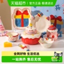 家用一人食碗盘筷送闺蜜餐具礼盒 川岛屋生日礼物女生可爱碗碟套装