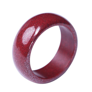 天然朱砂戒指原矿紫金砂晶体扳指男女款素圈指环情侣款小众戒指真