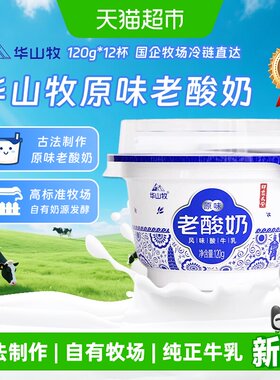 华山牧原味老酸奶碗120g*12碗