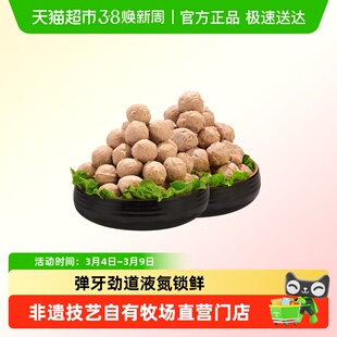 八合里手打双拼正宗潮汕牛肉丸牛筋丸汕头特产牛肉火锅食材丸子