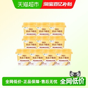 10杯 蒙牛阿慕乐奶皮子原味风味酸牛乳低温酸奶135g