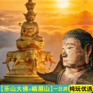船游峨眉山乐山大佛一日游纯玩跟团金顶日出云海包车成都旅游1天