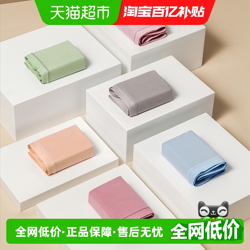 三枪内裤女纯棉抗菌弹力棉女士中腰女三角裤裤头