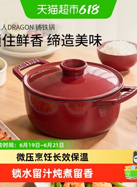 德国双立人珐琅锅铸铁锅20cm红黑色家用炖锅汤锅焖烧锅炖菜汤煲