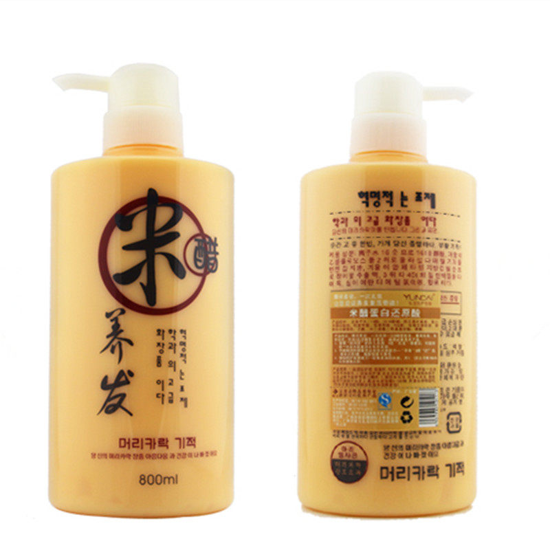 韵之彩 米醋蛋白还原酸淘米水滋润洗发乳水疗受损发质护发素800ml