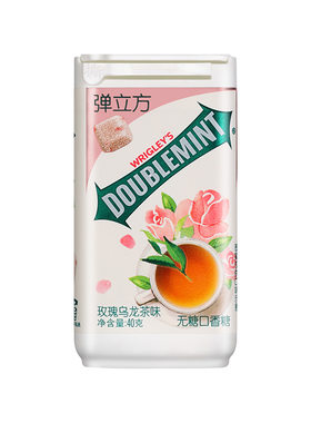 绿箭玫瑰乌龙茶味无糖口香糖提神