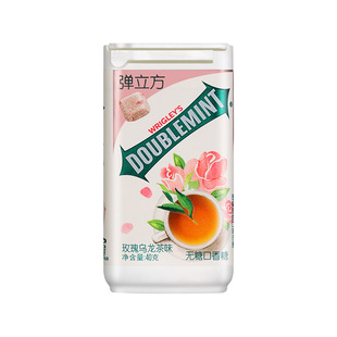绿箭无糖口香糖果茶立方玫瑰乌龙茶味约18粒40g*1瓶口气清新零食