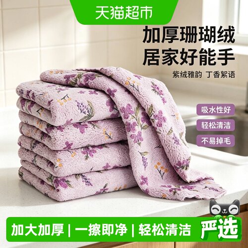 哔哩芭啦抹布不易掉毛干湿两用