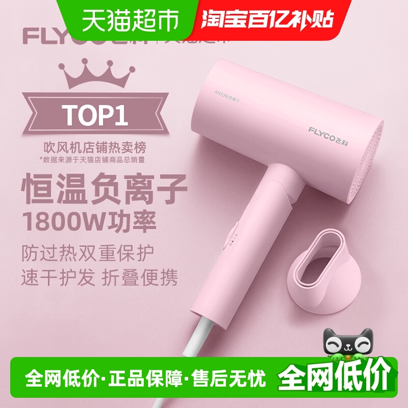 飞科吹风机家用大功率风力电吹风负离子护发宿舍用学生风筒FH6278