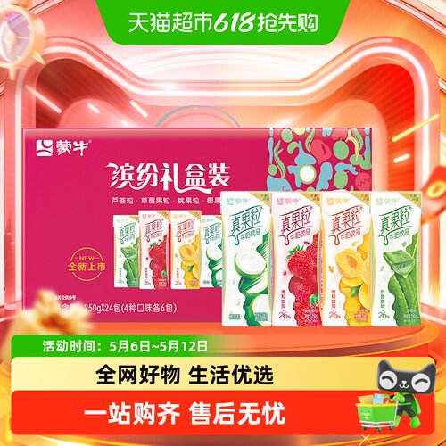 礼盒装牛奶饮品真果粒
