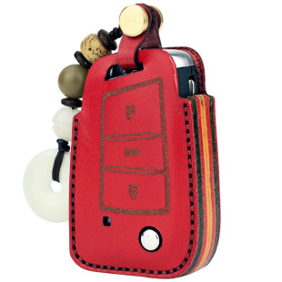 适用大众朗逸PLUS钥匙套全包手工真皮速腾帕萨特迈腾途观L钥匙包