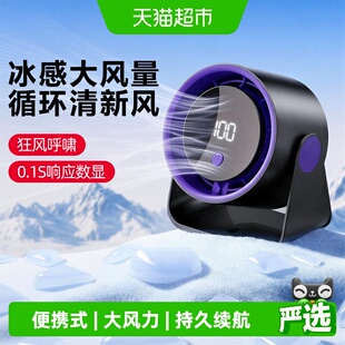 桌面小风扇2026新款制冷小型usb充电风扇学生上课静音办公室桌迷