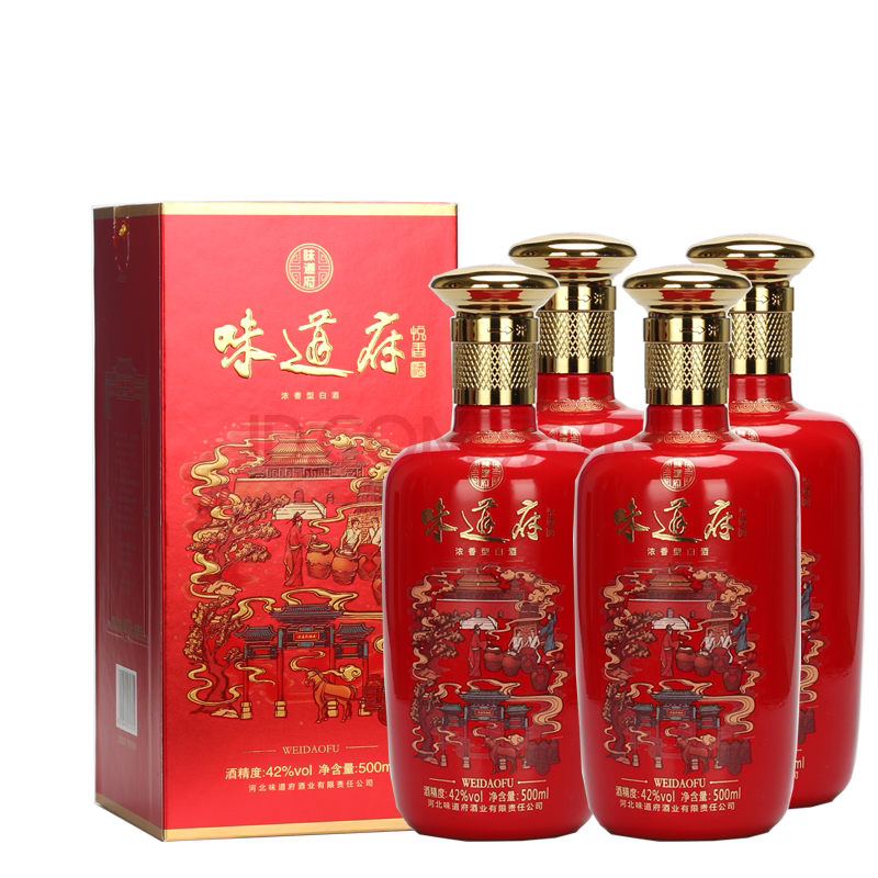 味道府42度悦香500ml*4瓶