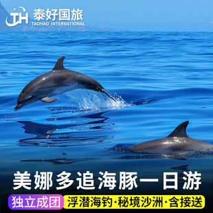 印尼美娜多旅游西拉登追海豚一日游万鸦老浮潜海钓无证深潜旅行