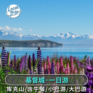 新西兰基督城往返库克山一日游小巴 特卡波湖普卡基湖含午餐