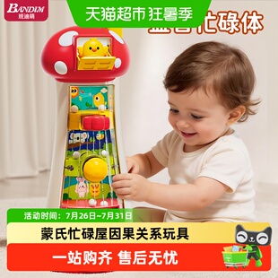 班迪萌宝宝因果关系玩具蒙氏忙碌屋1婴儿早教益智躲猫猫开关盒机2