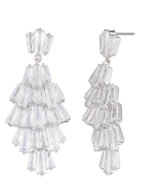 美国水晶锆石耳环项链