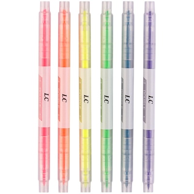 60支双头荧光笔标记学生高颜值