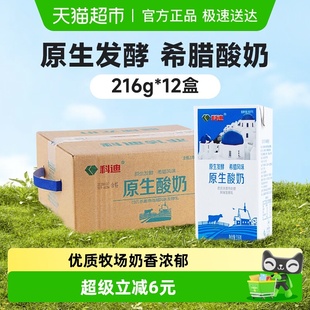 12盒营养儿童早餐巴氏杀菌酸牛奶 科迪希腊风味酸奶216g 包邮
